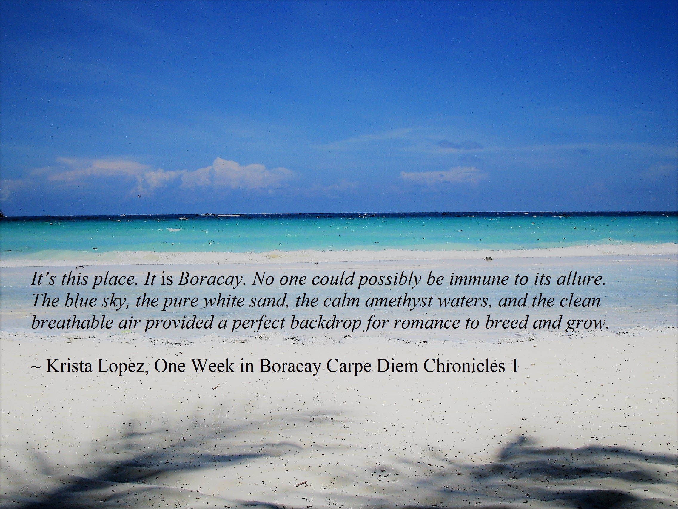 Boracay Krista Quote