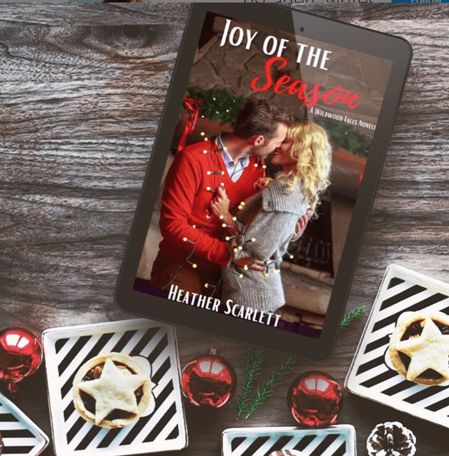 ereader showing the cover of Joy of the Season